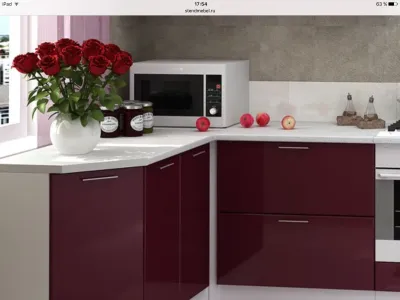 Кухня «Ксения» Бордо глянец 