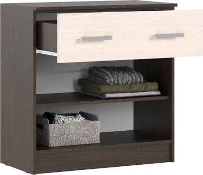 Комод «Бася» 552 (1ящ+2дв) Венге/белфорт (Ш*Г*В) 800x414x790 мм