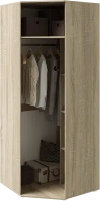 Шкаф « Ким » Угловой Сонома/Белый глянец (ШхВхГ) 874х2236х874 мм Шкаф « Ким » Угловой Сонома/Белый глянец (ШхВхГ) 874х2236х874 мм