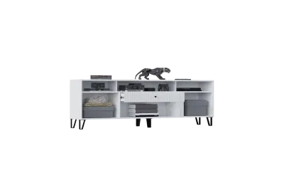 Тумба под ТВ Оливия Белый глянец/белый