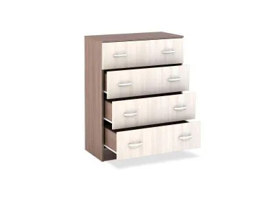 Комод «Бася-4» 554М (4ящ) Шимо тем/шимо светл. (Ш*В*Г) 800x790x414 мм