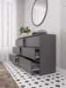 Комод «Челси» 1202 (6 ящиков) Графит/графит (ШхВхГ) 1202х768х450 мм