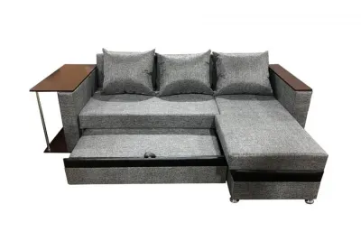 Угловой диван «Токио» Серый (Ш*Г*В) 2450*1400*880 мм