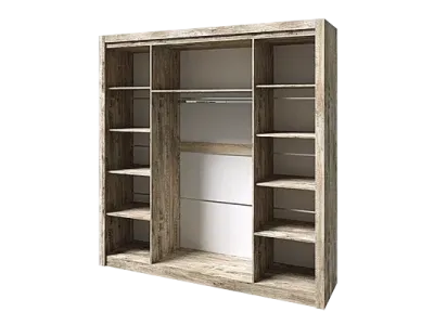 Спальня «Ривьера» Шкаф 4-х ств. Дуб Юкон/Бетон темный (ШхВхГ) 2140х2200х538 мм