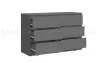 Комод «Челси» 1202 (6 ящиков) Графит/графит (ШхВхГ) 1202х768х450 мм