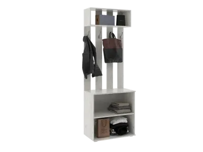 Тумба с вешалкой (800) Ева NEW Дуб крафт белый 80 см