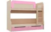 Детская двухъярусная кровать «Юниор-1» Розовый металлик (Ш*Г*В) 2034*1670*900 мм Детская двухъярусная кровать «Юниор-1» Розовый металлик (Ш*Г*В) 2034*1670*900 мм