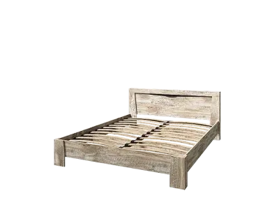 Спальня «Ривьера» Кровать 1.6 м Дуб Юкон/Бетон темный (ШхВхГ) 1674х800х2138 мм