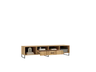 Тумба под ТВ Ненси LOFT (2000) Дуб крафт/дуб крафт 200 см