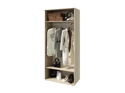 Шкаф « Ким » 2-х ств. Сонома/Графит софт (ШхВхГ) 1000х2236х524 мм