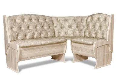 Кухонный уголок «Орхидея ЛЮКС» Ясень/Латте (ШхВхГ) 1500х850х1100 мм