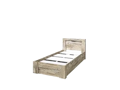 Спальня «Ривьера» Кровать 0.9 м Дуб Юкон/Бетон темный (ШхВхГ) 967х800х2138 мм