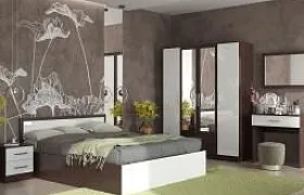 Спальня Мартина Венге/Белый глянец Спальня Мартина Венге/Белый глянец