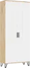 Прихожая Флэш шкаф 2-х ств Браш белый /Дуб Крафт
