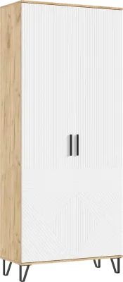 Прихожая Флэш Браш Белый /Дуб Крафт комплектация №1