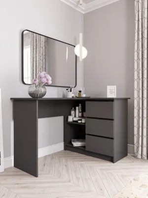 Стол письменный угловой «Челси» Графит/графит (ШхВхГ) 1300х768х904 мм