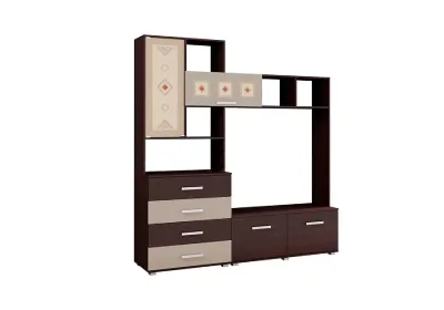 Гостиная «Белла» Дуб/Венге Центр. секция (ШхВхГ) 2000*2120*470 мм