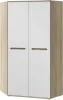 Шкаф «Ким» Угловой 2-х ств. Сонома/Белый глянец (Ш*В*Г) 1100х2236х1100 мм Шкаф «Ким» Угловой 2-х ств. Сонома/Белый глянец (Ш*В*Г) 1100х2236х1100 мм