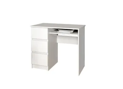 Стол письменный «Челси» Белый глянец/белый (ШхВхГ) 1002х768х524 мм