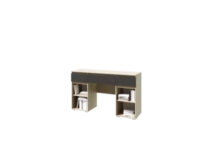 Туалетный столик « Ким » Сонома/Графит софт (ШхВхГ) 1400х839х440 мм