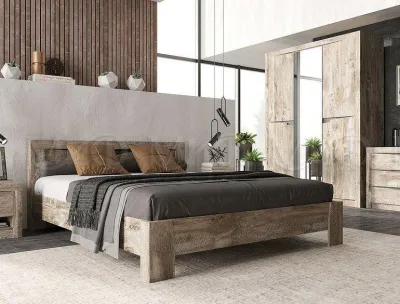 Спальня «Ривьера» Шкаф 3-х ств. Дуб Юкон/Бетон темный (ШхВхГ) 1640х2200х538 мм