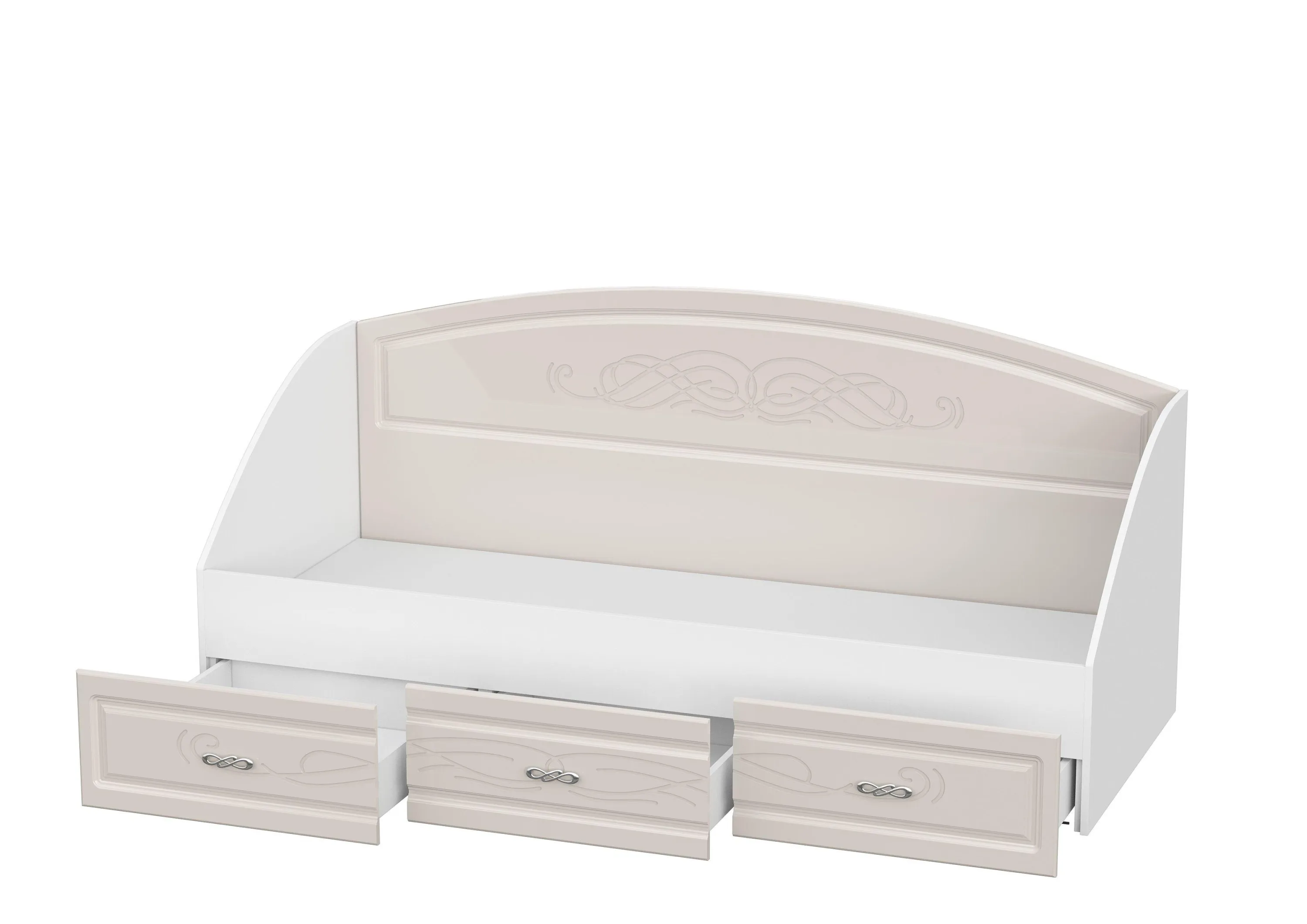 Кровать-диван Венеция КРЗЯ-080 белый/жемчуг 80 см