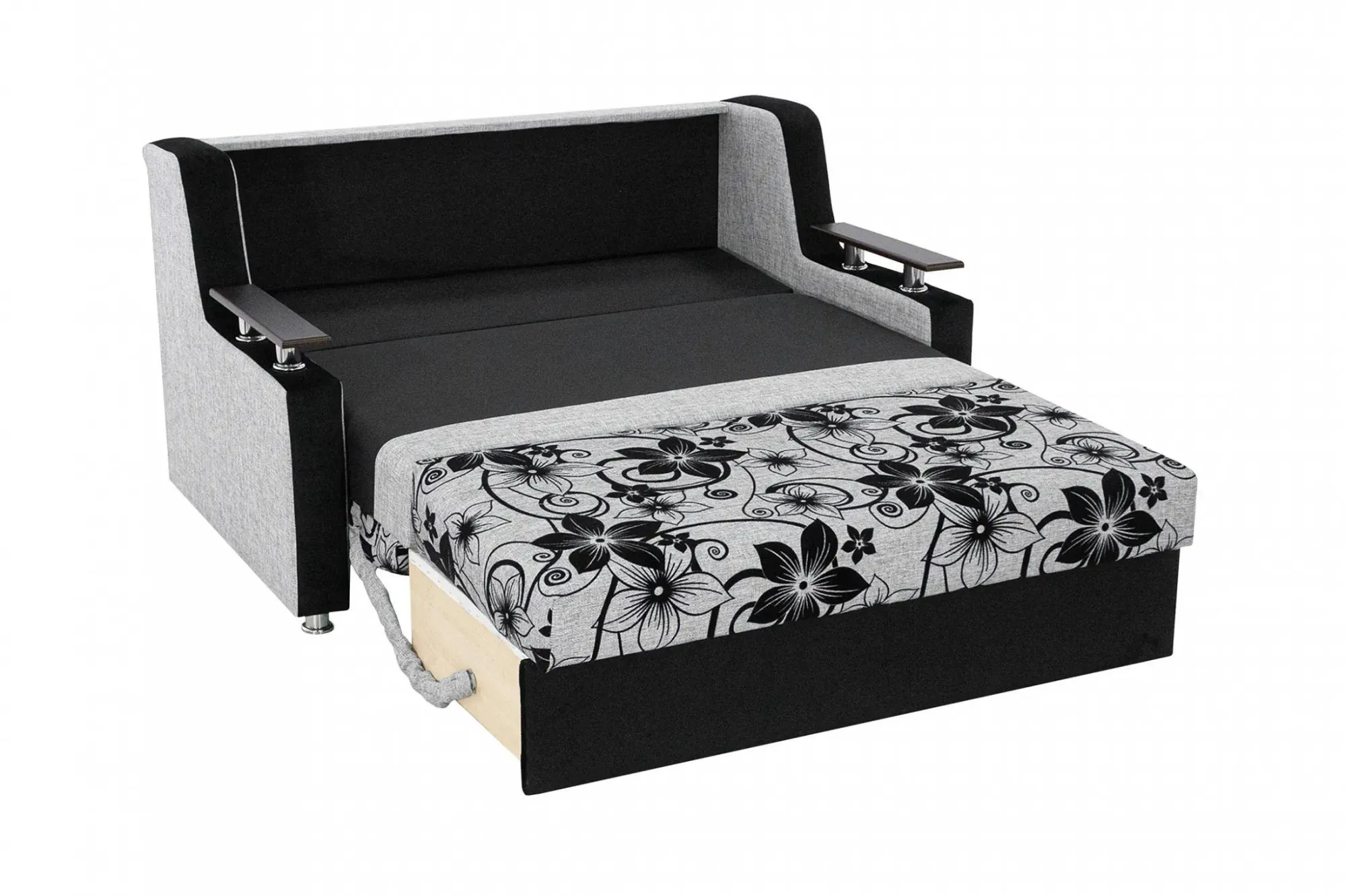 Диван « Гранд-2» Рогожка цветы СМ 140 (ШхГхВ) 1600х900х920 мм