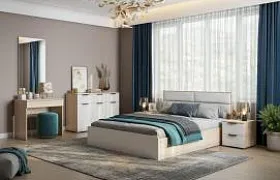 Спальня Норд Софт пломбир/дуб сонома Спальня Норд Софт пломбир/дуб сонома