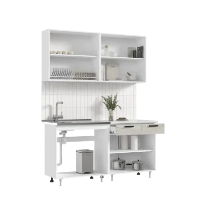 Кухня «Рио NEW» ЛДСП дуб крафт белый 1.8 метра