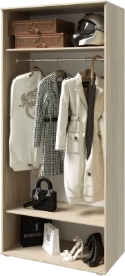 Шкаф « Ким » 2-х ств. Сонома/Белый глянец (ШхВхГ) 1000х2236х524 мм Шкаф « Ким » 2-х ств. Сонома/Белый глянец (ШхВхГ) 1000х2236х524 мм