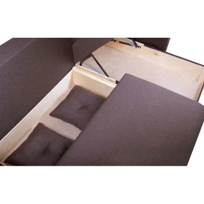 Угловой диван «Амстердам» Рогожка Коричневый (ШхГхВ) 2450*1570*870 мм