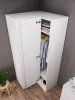 Шкаф угловой прямой «Челси» Белый глянец/белый (ШхВхГ) 950х2022х950 мм