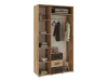 Шкаф «Белла 3-х ств.» Графит/дуб крафт (Ш*В*Г) 1200*2120*470 мм.