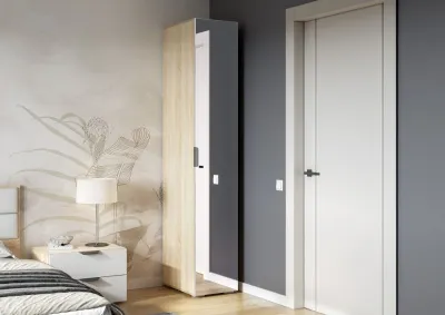 Пенал с зеркалом Норд П02-400 Дуб сонома 40 см