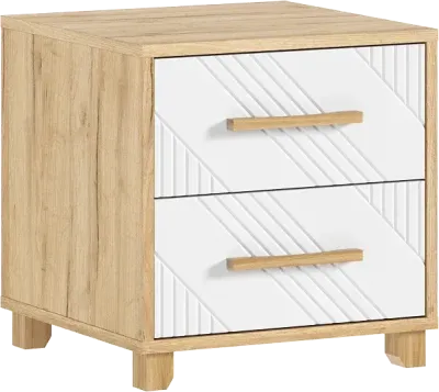 Тумбы «Ирис» Браш вайт/Дуб крафт (ШхВхГ) 2435*443*426 мм