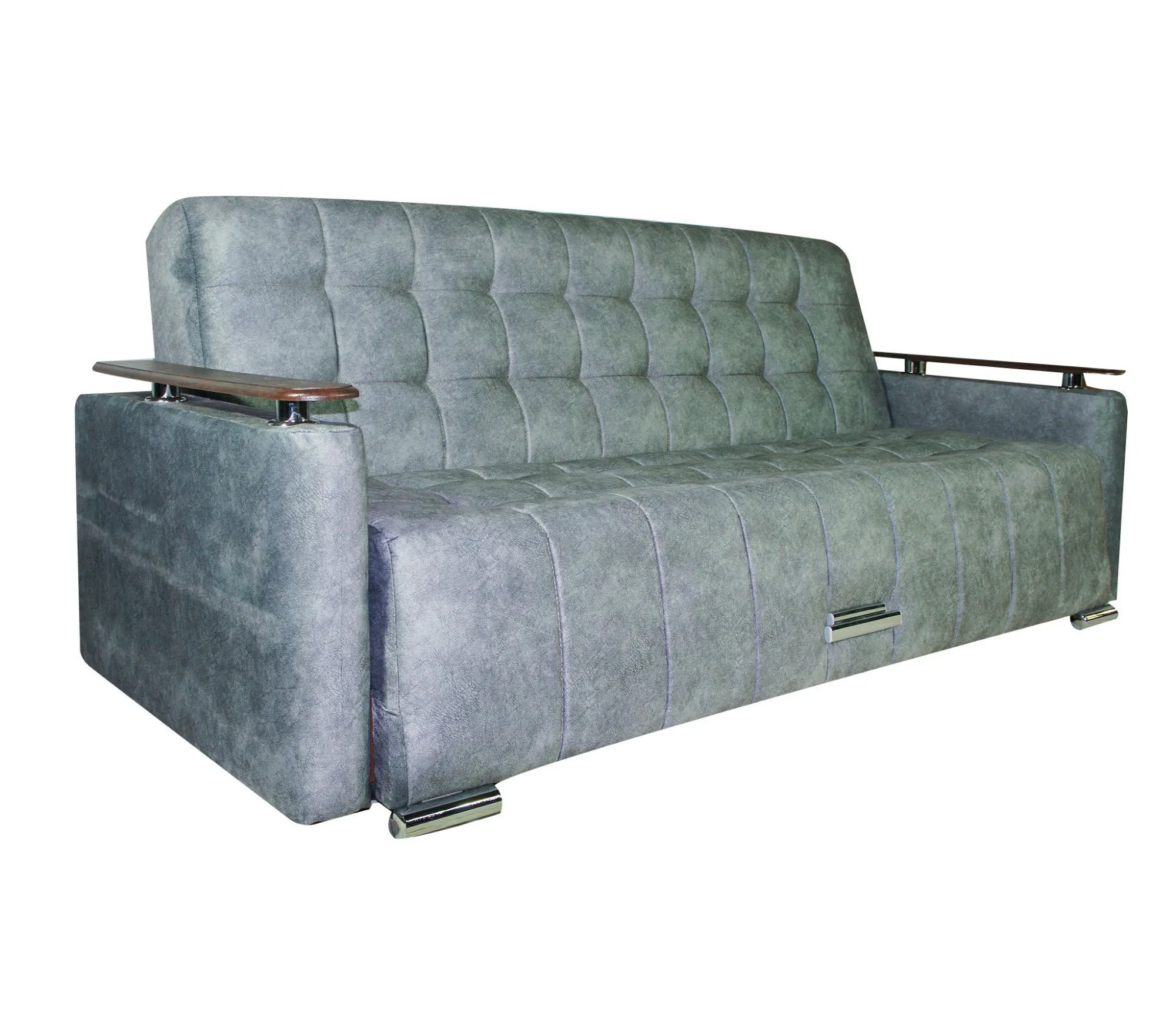 Диван-книжка «Мадрид» велюр серый 2100х960х940