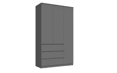 Шкаф «Челси» 1200 Графит/графит (ШхВхГ) 1202х2022х514 мм