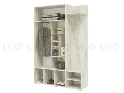Прихожая «Стелла» Графит/дуб крафт белый (ШхВхГ): 1420х2100х440 мм