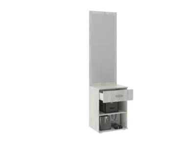 Тумба с зеркалом (600) Ева NEW Дуб крафт белый 60 см