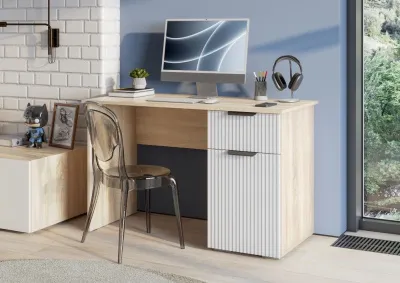 Стол письменный Норд СТП03-1200 Софт пломбир Line/дуб сонома