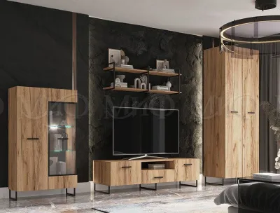 Тумба под ТВ Ненси LOFT (1600) Дуб крафт/дуб крафт 160 см