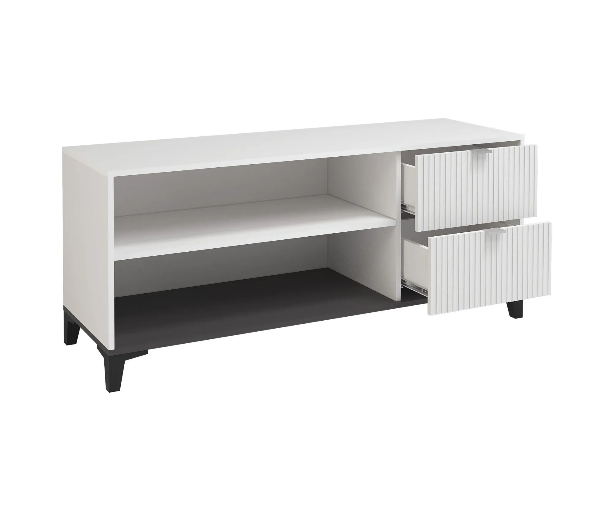 Тумба под ТВ Конкорд ТБ-001 белый/софт пломбир 140 см