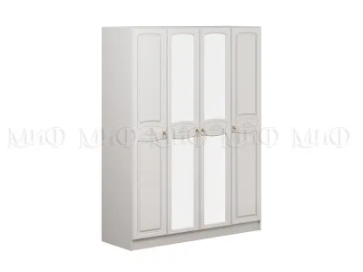 Шкаф «Александрина 4-х ств.» Белый глянец/белый 160 см