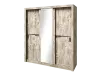 Шкаф-купе «Ривьера» 2 метра Дуб Юкон/Бетон темный (ШхВхГ) 2000х2200х616 мм