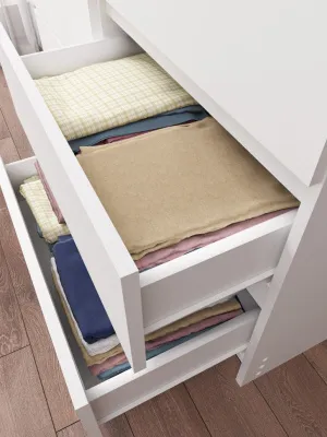 Комод «Челси» 8 ящиков Белый глянец/белый (ШхВхГ) 1202х995х450 мм