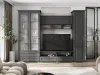 Гостиная «Престиж-1» Компановка №1 Графит/Графит (ШВГ) 2750*2116*528 мм