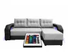 Угловой диван «Манчестер» с подсветкой Серый (ШхГхВ) 2400*1570*850 мм
