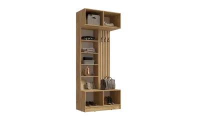 Прихожая «Роджина» Дуб крафт/Графит (ШхВхГ): 1000х2400х520 мм