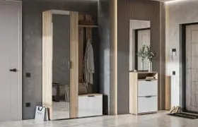 Прихожая Норд Софт пломбир/дуб сонома Прихожая Норд Софт пломбир/дуб сонома