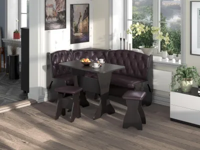 Кухонный уголок «Орхидея ЛЮКС» Венге (ШхВхГ) 1500х850х1100 мм